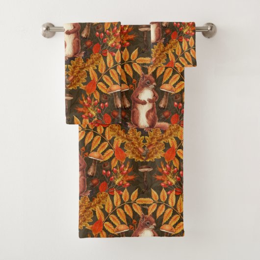 Herbstfalke in dunkelbraun badhandtuch set (Insitu)