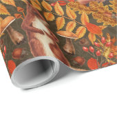 Herbstfalke in dunkelbraun geschenkpapier (Rolleneckpunkt)