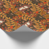 Herbstfalke in dunkelbraun geschenkpapier (Ecke)