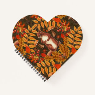 Herbstfalke in dunkelbraun notizblock