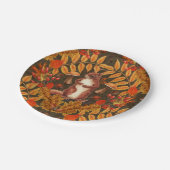 Herbstfalke in dunkelbraun pappteller (Schrägansicht)