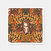 Herbstfalke in dunkelbraun serviette (Vorderseite)