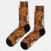Herbstfalke in dunkelbraun socken (Linkes Detail)