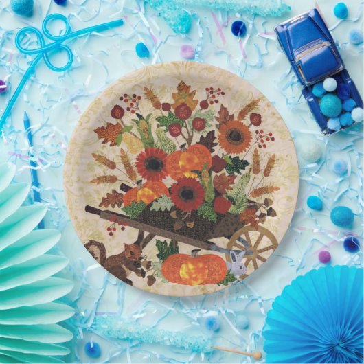 Herbstfalke Rustikale Niedliche Blüte Pappteller (Party)