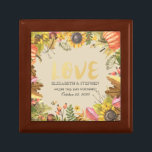 Herbstfall Ahorn Blätter Pumpkin Polterabend Erinnerungskiste<br><div class="desc">Moderne Vorlagen der Hochzeit Geschenkboxen - Elegantes Script und Herbst Ahorn Herbstlaub Pumpkin Sonnenblume Wasserfarbenflora. Ein perfektes Design für Ihren großen Tag. Alle Textstile,  Farben,  Größen können an Ihre Bedürfnisse angepasst werden!</div>