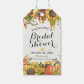 Herbstfall Ahorn Blätter Pumpkins Brautparty Geschenkanhänger (Vorderseite)