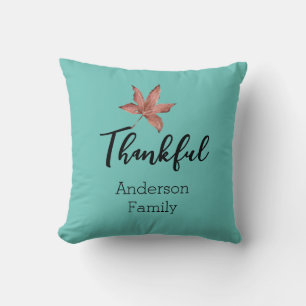 Herbstfall Ahorn Leaf Blauer Dank Familie Kissen