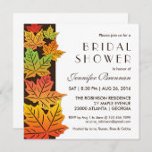 Herbstfall Ahornleaf Hochzeit Einladung Weiß (Vorne/Hinten)