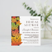 Herbstfall Ahornleaf Hochzeit Einladung Weiß (Stehend Vorderseite)