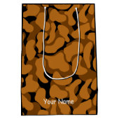Herbstfall Amoeba Bio Formen Circle Orange Mittlere Geschenktüte (Rückseite)