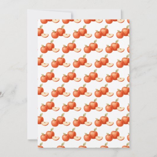 Herbstfall Appthes Kleidung Linie Girl Baby Dusche Einladung (Rückseite)