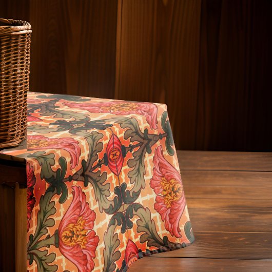 Herbstfall Art Nouveau Floral Orange Green Tischdecke
