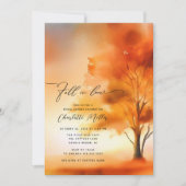 Herbstfall Bäume Brautdusche Einladung Liebe (Vorderseite)