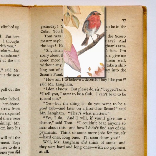 Herbstfall-Bird-Lesezeichen-Bookmarkers Visitenkarten