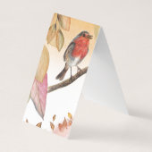 Herbstfall-Bird-Lesezeichen-Bookmarkers Visitenkarten (Rückseite)