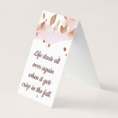 Herbstfall-Bird-Lesezeichen-Bookmarkers Visitenkarten (Vorderseite)