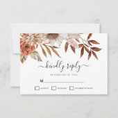 Herbstfall Bloom Elegante Hochzeitskarte RSVP Karte (Vorderseite)