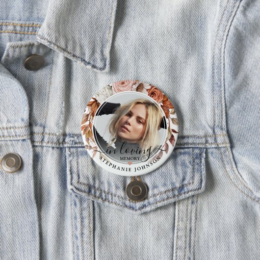 Herbstfall blühen in Erinnerung an das Foto Button (Beispiel)