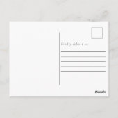 Herbstfall Blumenhochzeit Elegantes Foliage Foto I Postkarte (Rückseite)