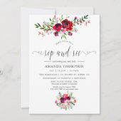 Herbstfall Blumensippe und Siehe Einladung (Vorderseite)