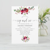 Herbstfall Blumensippe und Siehe Einladung (Stehend Vorderseite)