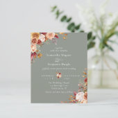 Herbstfall Blumenzage Grüne Hochzeit (Stehend Vorderseite)