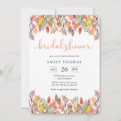 Herbstfall Brautdusche Einladung (Vorderseite)