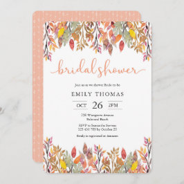 Herbstfall Brautdusche Einladung