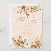 Herbstfall der Liebe Terracotta Herbstgeburt Braut Einladung (Vorderseite)