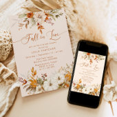 Herbstfall der Liebe Terracotta Herbstgeburt Braut Einladung