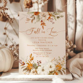Herbstfall der Liebe Terracotta Herbstgeburt Braut Einladung