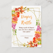 Herbstfall Ernte Baby Dusche Windel Raffel Begleitkarte (Vorderseite)