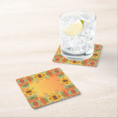 Herbstfall Erntedank Harvest Blume Rechteckiger Pappuntersetzer (Vor Ort)