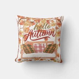 Herbstfall Erntedank Orange Blätter Szene Kissen