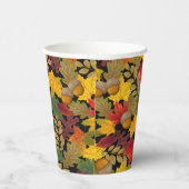 Herbstfall Farbige Blätter Pappbecher (Rechts)