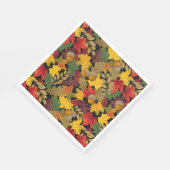 Herbstfall Farbige Blätter Serviette (Ecke)