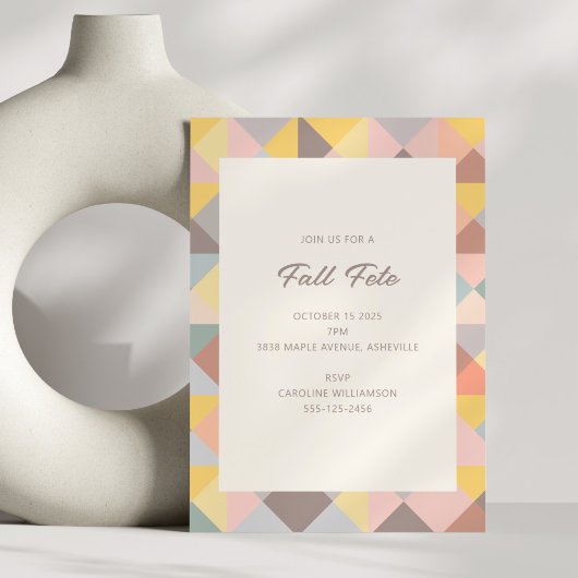 Herbstfall Fete Party Ansammlung Einfach modern Einladung