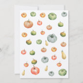 Herbstfall Floral ein wenig Pumpkin Baby Dusche Einladung (Rückseite)