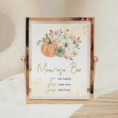 Herbstfall Floral Pumpkin Mama Osa Bar Poster