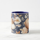 Herbstfall Floral Pumpkin Tasse (Zentrum)