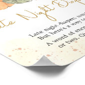 Herbstfall floraler Pumpkin Späte Nacht Windeln Poster (Ecke)