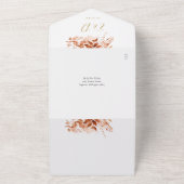 Herbstfall floraler QR Code Goldhochzeit All In One Einladung (Außenbereich)