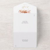 Herbstfall floraler QR Code Goldhochzeit All In One Einladung (Außenbereich)