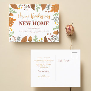 Herbstfall glücklich Ernst dank unserer neuen Zuha Ankündigungspostkarte