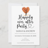 Herbstfall glücklich je nach Hochzeitstag im Party Einladung (Vorderseite)