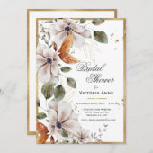 Herbstfall Gold Brautparty Einladung (Vorne/Hinten)