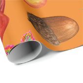 Herbstfall Halloween Pumpkin Gewürzrost Orange Geschenkpapier (Rolleneckpunkt)