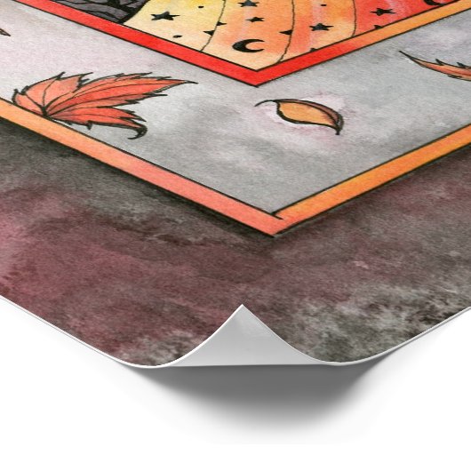 Herbstfall Hexe Wiccan Poster von Molly Harrison (Ecke)