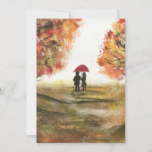 Herbstfall im Waldwald der Liebe Brautparty Einladung (Rückseite)
