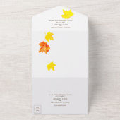 Herbstfall in der Liebe in einer Hochzeit Einladun All In One Einladung (Außenbereich)